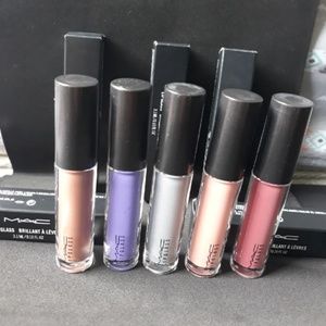 Mac lipglass bundle new Authentic